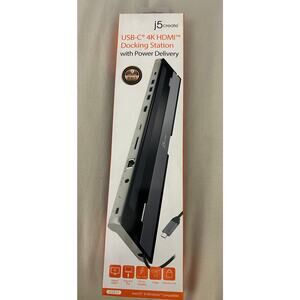 J5 Create JCD533 USB-C Docking Station – 4K HDMI Output, Power Delivery, Sealed